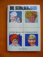 EMAILLE BORDEN BOEKJE"DIE SCHILDERJAGD"VAN JENS HUBSCHER, Verzamelen, Merken en Reclamevoorwerpen, Verzenden, Nieuw, Reclamebord