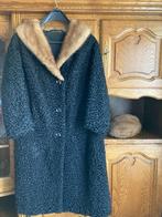 astracan jas met nerts pels en nerts hoed, Kleding | Dames, Jassen | Winter, Ophalen, Zo goed als nieuw, Maat 38/40 (M), Zwart
