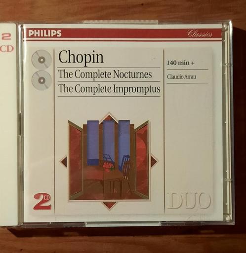 cd- F. Chopin :Complete Nocturnes+ Complete Impromptus - 2cd, Cd's en Dvd's, Cd's | Klassiek, Zo goed als nieuw, Kamermuziek, Romantiek