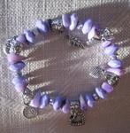 Armband, Handtassen en Accessoires, Armbanden, Ophalen of Verzenden, Gebruikt, Paars, Met bedels of kralen