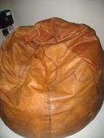 Vintage lederen bean bag/zitkussen 60s xl, Ophalen