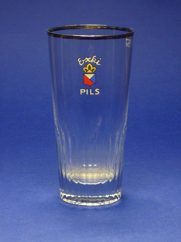 Exki Pils Imperial Anderlecht Brussels Glass, Verzamelen, Biermerken, Gebruikt, Glas of Glazen, Ophalen of Verzenden