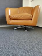 Lederen zetel draaifauteuil NIEUW (DESIGN)  oranje leder, Huis en Inrichting, Zetels | Zetels, Ophalen, Eenpersoons, Nieuw, 75 tot 100 cm