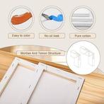 Set van 6 blanco canvas voor olie en acrylverf | GRATIS LEV, Hobby en Vrije tijd, Schilderen, -, Verzenden, -, Nieuw