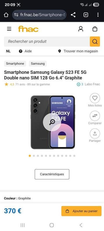 Samsung s23 fe 128gb neuf  beschikbaar voor biedingen