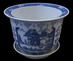Chinese cachepot met onderschaal., Antiek en Kunst, Antiek | Keramiek en Aardewerk, Ophalen