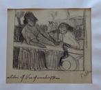 GEORGES VAN ZEVENBERGHEN / LE BALCON / ORIGINEEL / 43x30cm, Antiquités & Art, Art | Peinture | Moderne, Enlèvement ou Envoi