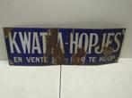 1930 Kwata emaille plaat, Verzamelen, Ophalen of Verzenden, Gebruikt, Reclamebord