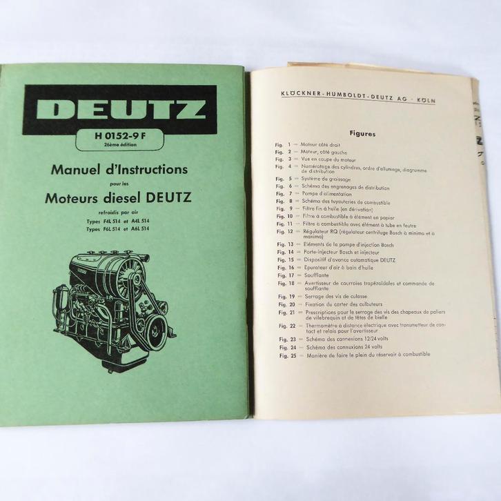 DEUTZ F6L614, F8L614 handleiding, Zakelijke goederen, Machines en Bouw | Heftrucks en Intern transport, Diesel, Ophalen of Verzenden