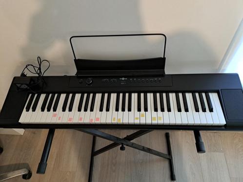 Gear4music SDP-1 digitale piano met standaard en koptelefoon, Muziek en Instrumenten, Piano's, Zo goed als nieuw, Piano, Zwart