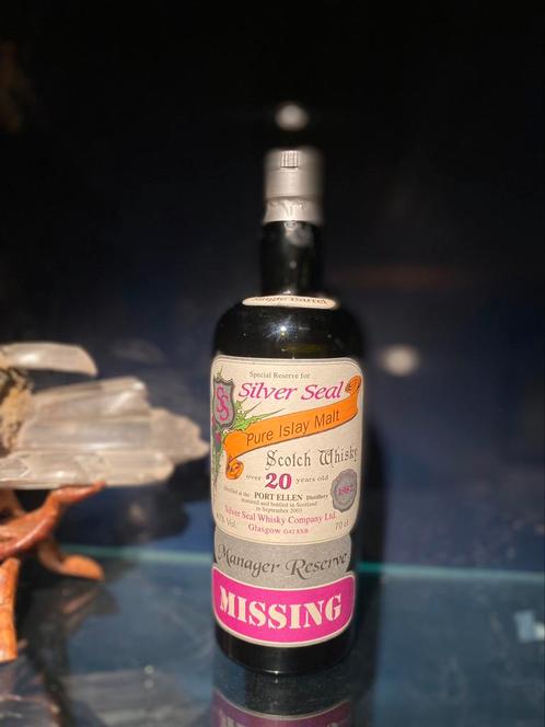 pure islay malt 20 ans port ellen silver seal whisky entamé, Collections, Vins