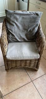 6 Rotan stoelen, Huis en Inrichting, Stoelen, Ophalen, Gebruikt, Bruin, Riet of Rotan
