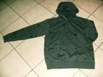 groene kaki hoodie met zwart mt 164, Utilisé, Garçon, Enlèvement ou Envoi