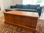 Antieke salontafel massief hout, Ophalen, Gebruikt, 100 tot 150 cm, 50 tot 100 cm