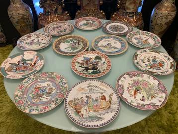  13 RARE VINTAGE CHINESE  AND  JAPANESS PLATES 