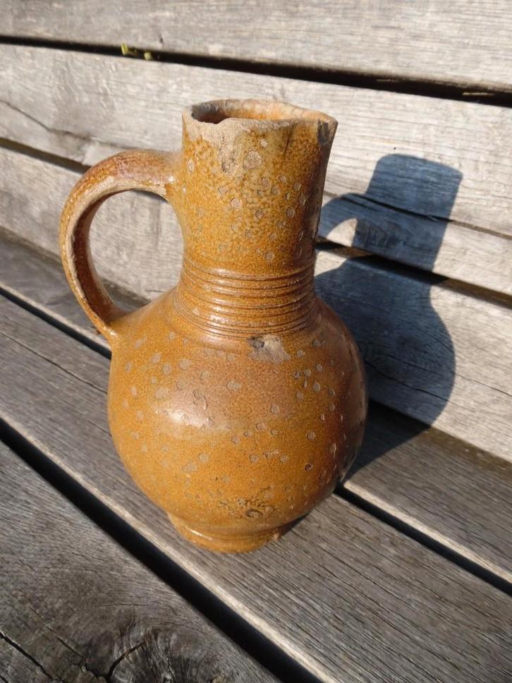 Cruche grès, pot à huile Bouffioulx (XVIIIe siècle), Antiquités & Art, Antiquités | Céramique & Poterie, Enlèvement ou Envoi