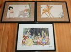 3 cadres Disney prix pour les 3, Ophalen, Overige figuren, Gebruikt, Plaatje of Poster