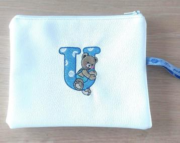 Trousse de toilette avec ourson et initiale U