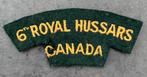 Canadese 6th Royal Hussars schoudertitel, Verzamelen, Militaria | Tweede Wereldoorlog, Ophalen of Verzenden