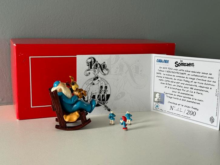 Omnibus en de hond Puppy/Gian & Davi - pixi - smurfen, Verzamelen, Stripfiguren, Zo goed als nieuw, Beeldje of Figuurtje, Smurfen