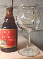 Fles en glas van Val-Dieu, Verzamelen, Ophalen of Verzenden, Zo goed als nieuw