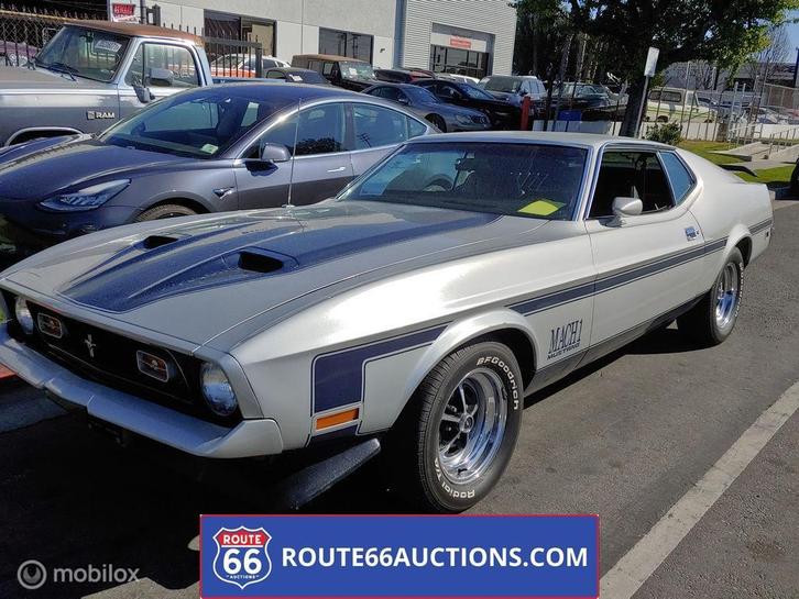 Ford Mustang Mach 1 | 1971 | Route 66 Auctions, Auto's, Oldtimers, Bedrijf, Te koop, Ford, Benzine, Overige carrosserie, Handgeschakeld