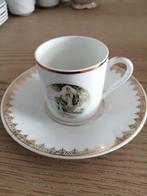 'NIEUW" LIMOGES" fijn porcelein tasje + onderbordje' LOURDES, Antiek en Kunst, Ophalen of Verzenden