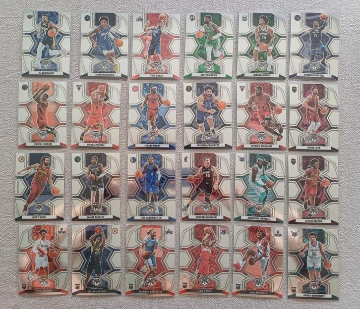 NBA trading cards 2021-2022 mosaic base cards 24 stuks, Hobby en Vrije tijd, Verzamelkaartspellen | Overige, Nieuw, Meerdere kaarten