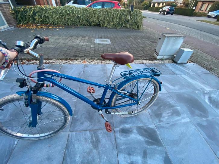 Fiets meisjes/jongens blauw Elops 8 à 10 jaar 3 vitessen, Fietsen en Brommers, Fietsen | Meisjes, Gebruikt, 20 inch, Handrem, Versnellingen