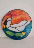 Glazen medaillon Tiffany met zwaan, Antiek en Kunst, Ophalen