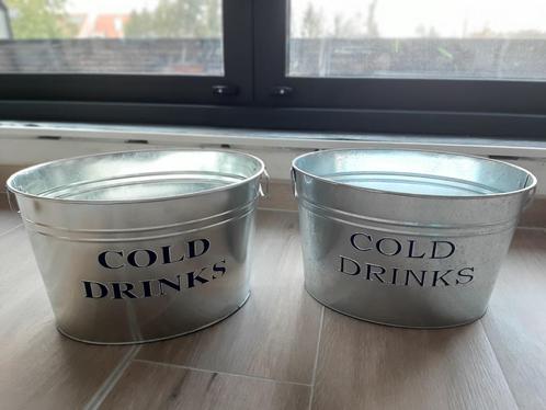 Twee ijsemmers Cold Drinks, Huis en Inrichting, Emmers, Zo goed als nieuw, Ophalen of Verzenden