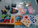 Baby/peuter smart game, houten puzzel, voelkaarten, memory, Ophalen of Verzenden, Gebruikt