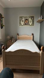 Houten bed, Comme neuf, Beige, 100 cm, Bois