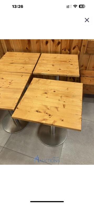 4 tafels beschikbaar voor biedingen