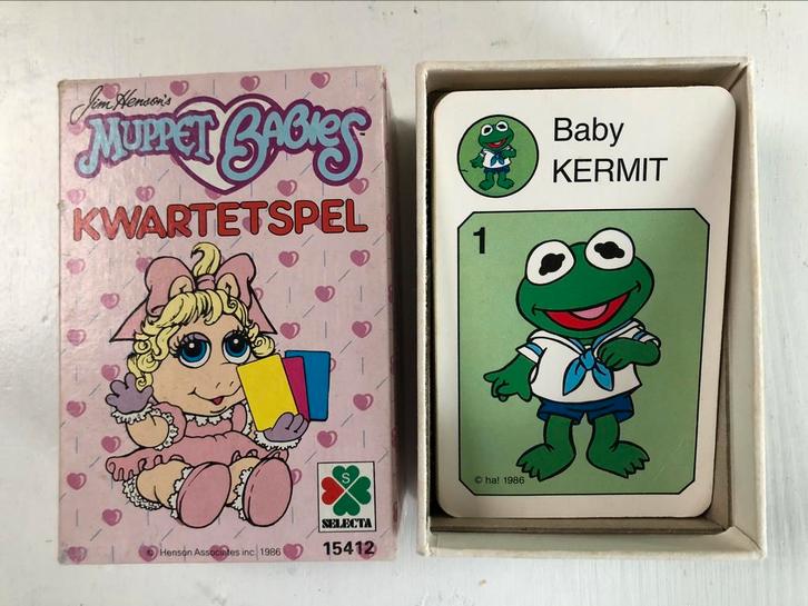 vintage kwartetspel Muppet Babies Selecta jaren 80, Verzamelen, Speelkaarten, Jokers en Kwartetten, Speelkaart(en), Ophalen of Verzenden
