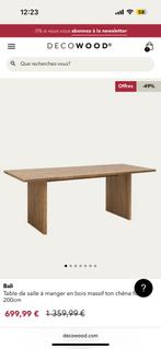 Eettafel Bali (DECOWOOD) - eikenkleurig - 200x80x75cm, Ophalen, 50 tot 100 cm, Vijf personen of meer, Grenenhout