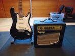 Zwarte Stratocaster + Epiphone signature Slash Snakepit 15, Muziek en Instrumenten, Snaarinstrumenten | Overige, Ophalen, Zo goed als nieuw