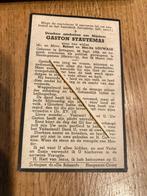 Oorlogsslachtoffer, Gaston Stautemas, louwage, Verzenden, Bidprentje