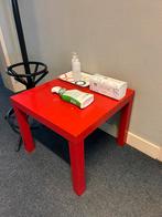 Rood ikea tafeltje, Huis en Inrichting, Tafels | Bijzettafels, Gebruikt, Vierkant, 55 tot 75 cm, Hout