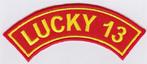 Lucky 13 stoffen opstrijk patch embleem #1, Motoren, Verzenden, Nieuw