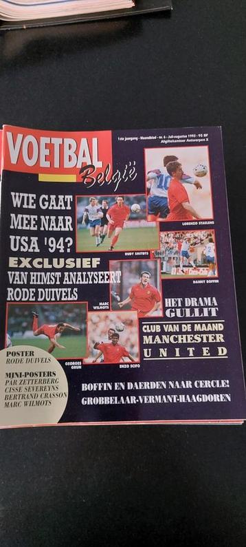 Voetbal België - 31 stuks (juli 1993 t.e.m. februari 1996) beschikbaar voor biedingen