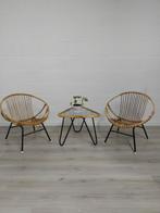 Vintage rotan lounge set | Rohé Noordwolde | fauteuils, Ophalen, Zo goed als nieuw, Twee