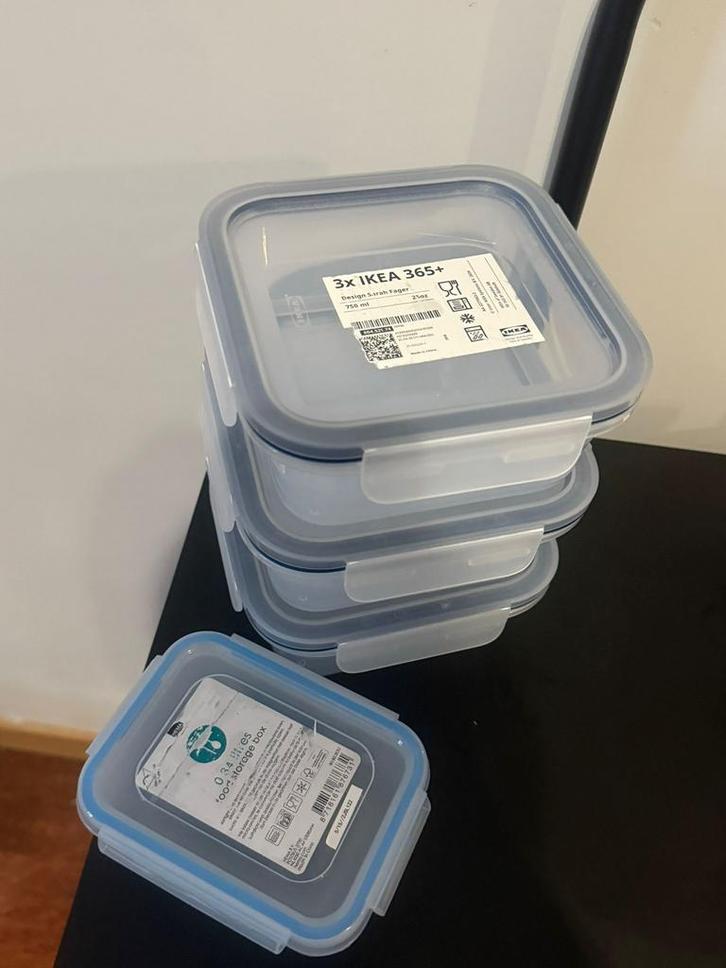 Récipients alimentaires IKEA 365+ — Ensemble de 4, Maison & Meubles, Cuisine| Tupperware, Comme neuf, Enlèvement