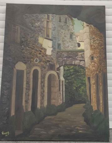 huile sur toile signe avang 79 beschikbaar voor biedingen