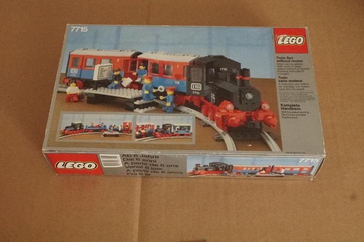 Vintage Lego hand trein set met doos en boekje 7715, Kinderen en Baby's, Speelgoed | Duplo en Lego, Zo goed als nieuw, Lego, Complete set