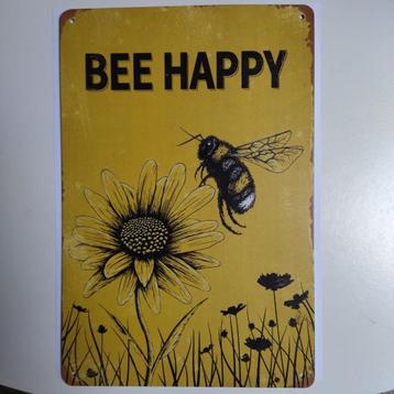 Assiette décorative en métal, Bee happy :-)