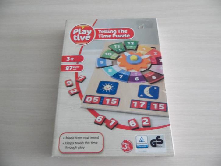PUZZLE HORLOGE EN BOIS       PLAY TIVE, Enfants & Bébés, Jouets | Éducatifs & Créatifs, Comme neuf, Découverte, Enlèvement ou Envoi