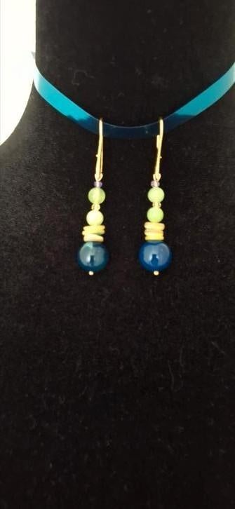 Oorbellen halfedelstenen, Verzenden, Zo goed als nieuw