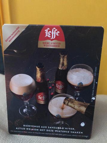 Panneau publicitaire de table Leffe Winterbier 12x9cm, Enlèvement ou Envoi, Leffe