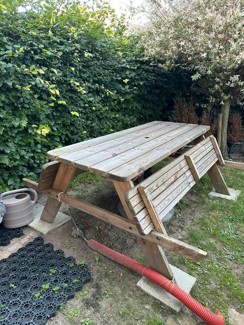 Stevig picknick tafel, Jardin & Terrasse, Tables de pique-nique, Comme neuf